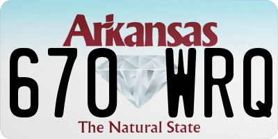 AR license plate 670WRQ