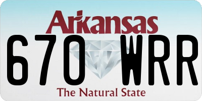 AR license plate 670WRR