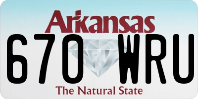 AR license plate 670WRU