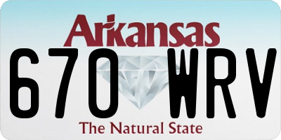 AR license plate 670WRV
