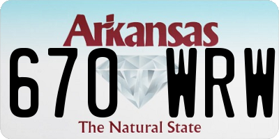AR license plate 670WRW
