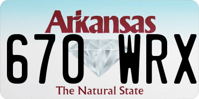 AR license plate 670WRX