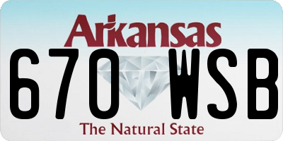 AR license plate 670WSB