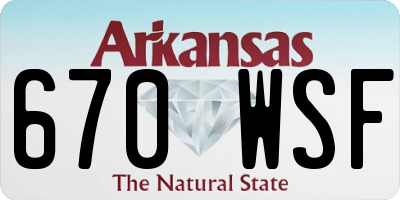AR license plate 670WSF