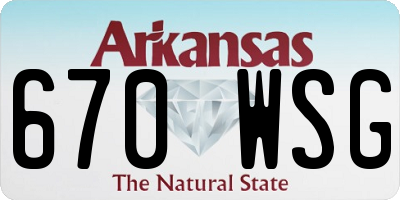 AR license plate 670WSG