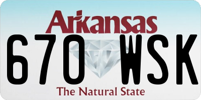 AR license plate 670WSK