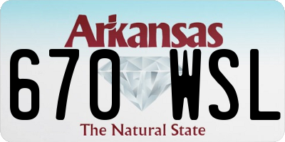 AR license plate 670WSL