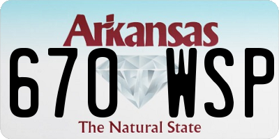 AR license plate 670WSP