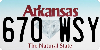 AR license plate 670WSY
