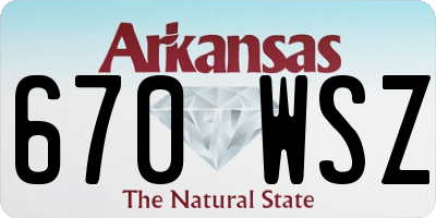 AR license plate 670WSZ
