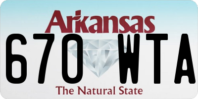 AR license plate 670WTA