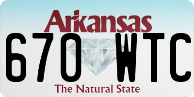 AR license plate 670WTC