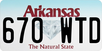 AR license plate 670WTD