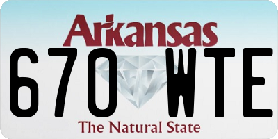 AR license plate 670WTE