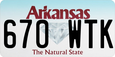 AR license plate 670WTK