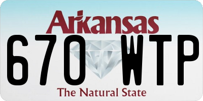 AR license plate 670WTP