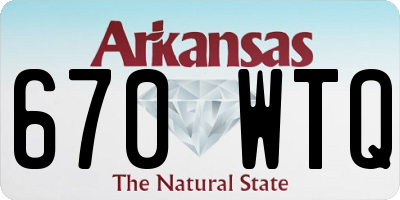 AR license plate 670WTQ