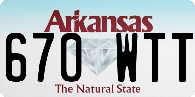 AR license plate 670WTT