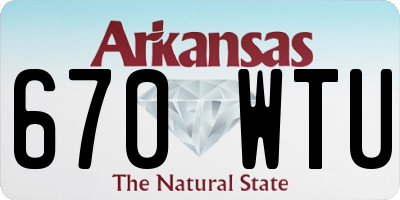 AR license plate 670WTU