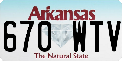 AR license plate 670WTV