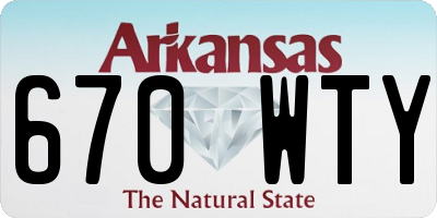 AR license plate 670WTY