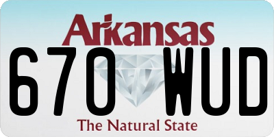 AR license plate 670WUD
