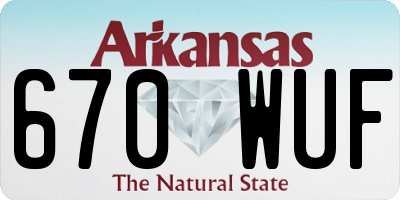 AR license plate 670WUF