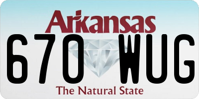 AR license plate 670WUG
