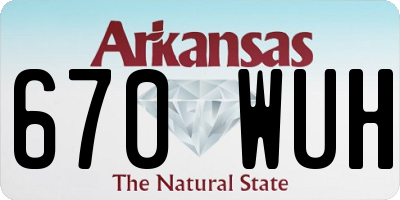 AR license plate 670WUH