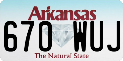 AR license plate 670WUJ