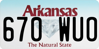 AR license plate 670WUO