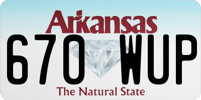 AR license plate 670WUP