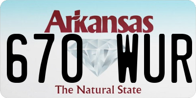 AR license plate 670WUR