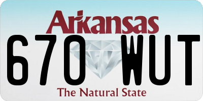 AR license plate 670WUT