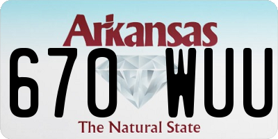 AR license plate 670WUU