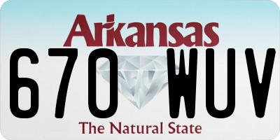 AR license plate 670WUV