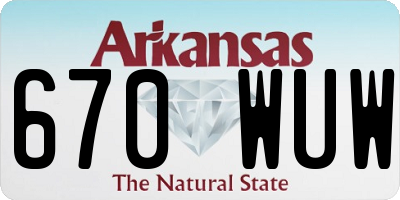 AR license plate 670WUW