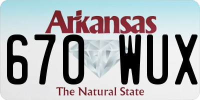 AR license plate 670WUX
