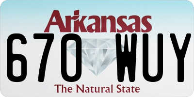 AR license plate 670WUY