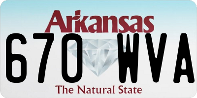 AR license plate 670WVA