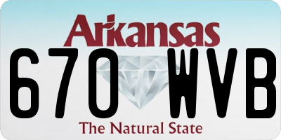 AR license plate 670WVB