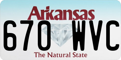 AR license plate 670WVC