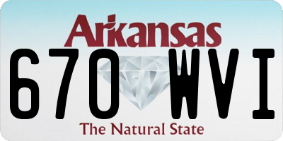 AR license plate 670WVI