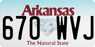 AR license plate 670WVJ