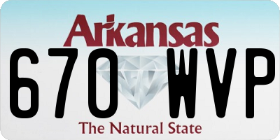 AR license plate 670WVP