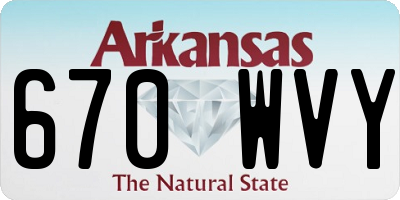 AR license plate 670WVY