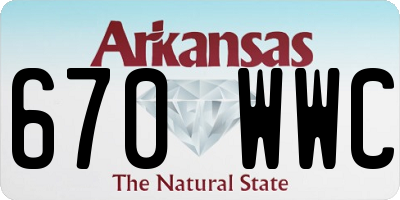 AR license plate 670WWC