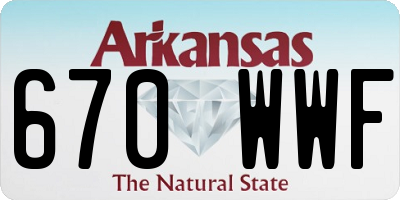 AR license plate 670WWF