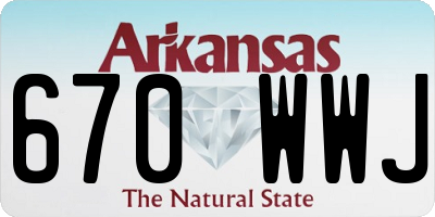 AR license plate 670WWJ