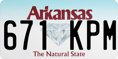 AR license plate 671KPM